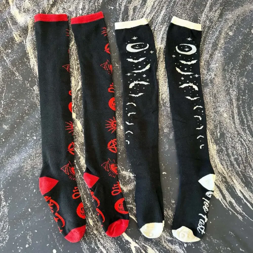 Too Fast Over-the-Knee Thigh High Alternative Goth Socks Bundle